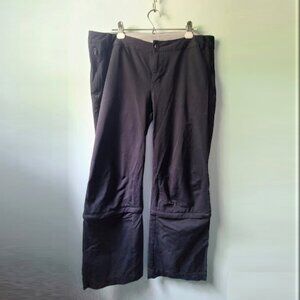 REI Northway Convertible Hiking Pants, Womens size 16 P, UPF 50+ outdoor, Black